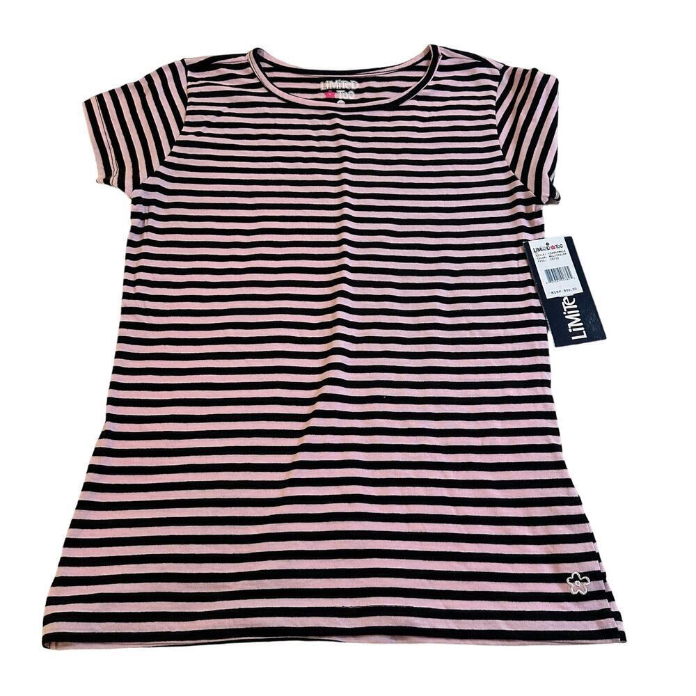 New Limited Too Tee Shirt sz 10/12 Girls Striped short sleeve top